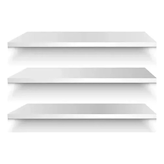 3 Estantes Flotantes Repisa Con Ménsulas Invisibles 60x20x18 Color Blanco