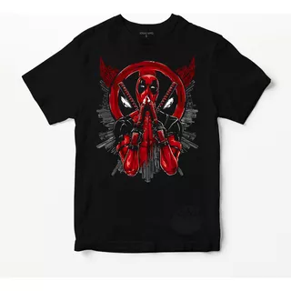 Remera Deadpool Marvel 02 (negra:) Ideas Mvd