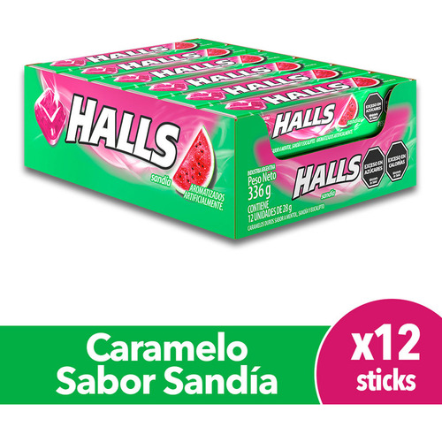 Caramelos Halls Sandia X 12 Unidades
