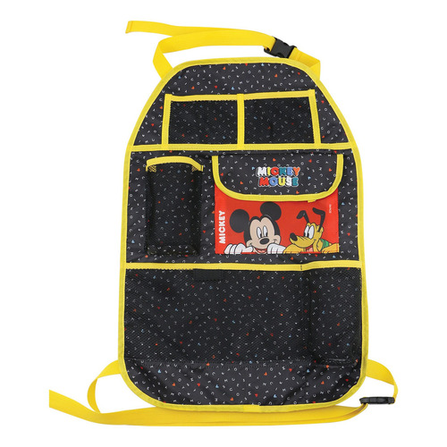 Bolso Organizador Porta Objetos Libro Botella Disney Mickey Color Negro Y Amarillo