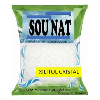 Xilitol Açúcar Natural  500g Sem Misturas Import. Branco