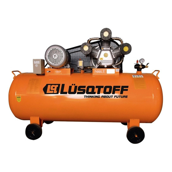 Compresor 10hp Tanque 500l 380v Trifásico Lusqtoff Lc-105004 Color Naranja Fase eléctrica Trifásica