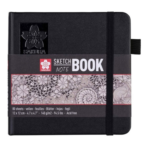 Cuaderno Sakura Sketchbook Hojas Blanco Crema 80 hojas  lisas 1 materias unidad x 1 12cm x 12cm sketchbook note
