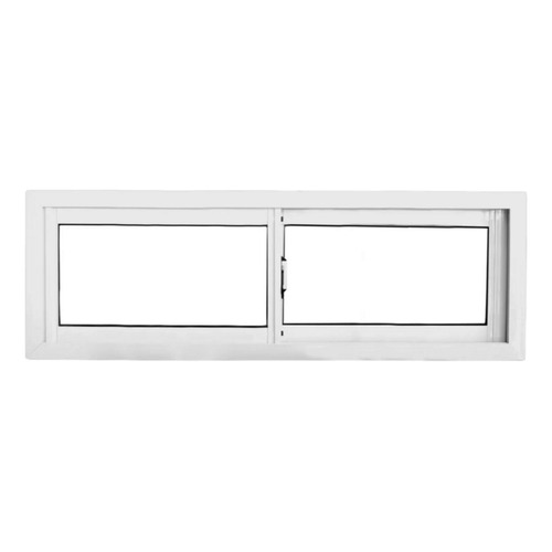 Ventana Aluminio Blanca Corrediza Vidrio 150x50 Color Blanco