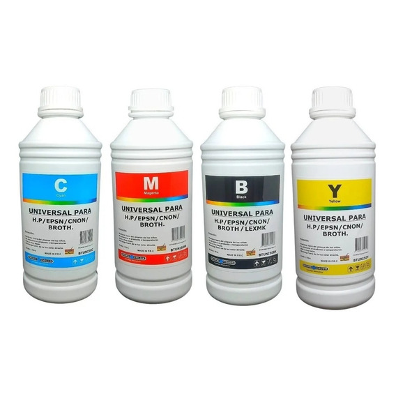 4 Litros Tinta Universal Para Hp Canon Epson Brother Lexmark