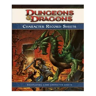 Dungeons & Dragons - Character Record Sheets, De Wizards Rpg Team. Editora Wizards Of The Coast Em Inglês
