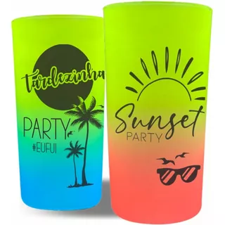 50 Copos Tardezinha Sunset Degrade Personalizados 320ml