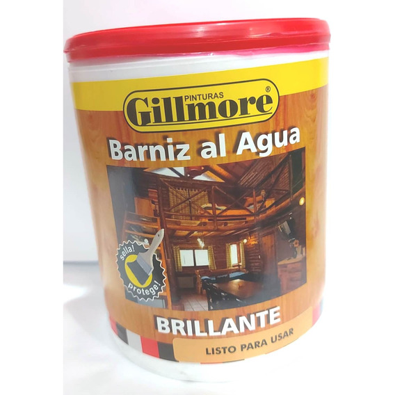 Barniz Al Agua Natural Brillante  Gillmorex 4litros + Pince