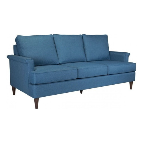 Sofa Modelo Campbell - Azul Diseño De La Tela Liso