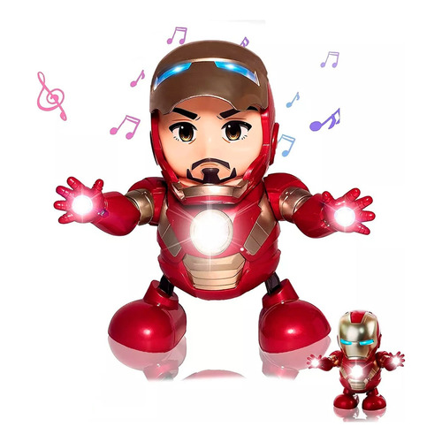 Robot Iron Man Robot Bailarin. Full Tiktok Robot Que Baila Color Rojo Personaje Heroe Bailando