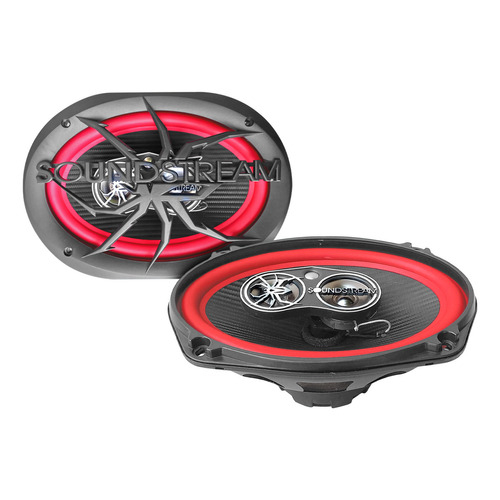 Soundstream Bocina 6x9 Pulgadas Full Range 4 Vías Color Rojo