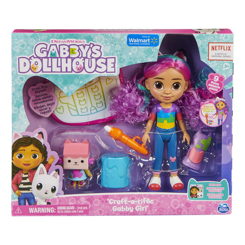 Muñeca Gabby's Dollhouse Gabby Manualidades con Accesorios, Pizarra y Pincel
