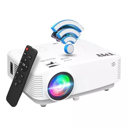 Mini proyector portátil 1080P proyector de video de cine en casa – Full HD  8500 lúmenes LED proyector de película compatible con HDMI, PS4, VGA, USB