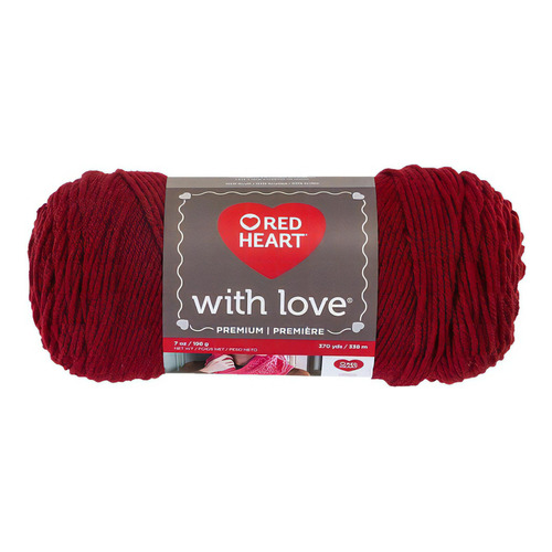 Estambre With Love Liso Ultra Suave Red Heart Coats Color 1914 Berry Red
