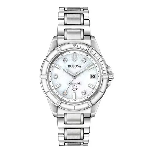 Reloj Bulova Marine Star De Cuarzo Para Mujer Diamante De A