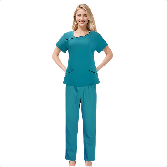 Pijama Quirurgica Conjunto Uniforme Antifluidos Medica Mujer