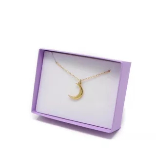 Collar De Luna Chapa De Oro De 22k + Envió Gratis