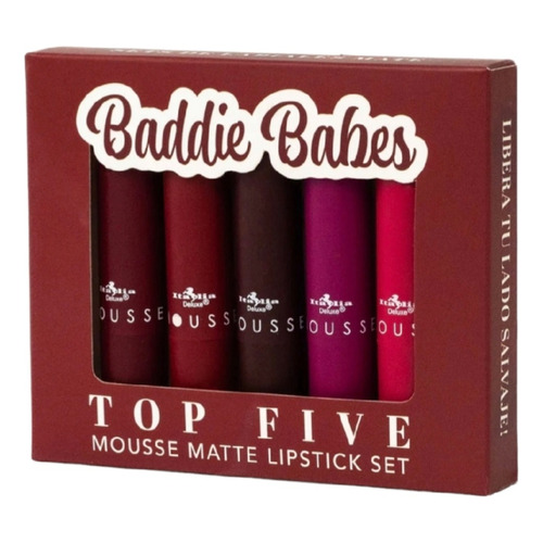 Labiales Mate Top Five Mousse Matte Italia Deluxe