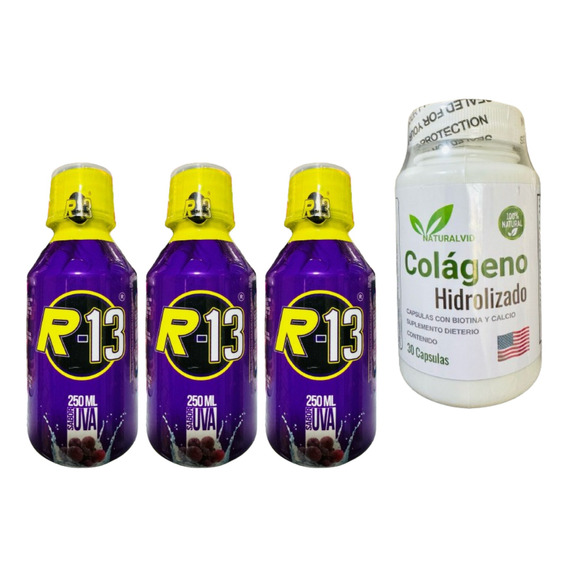 3 Jarabe R13 + 1 Colágeno 250g - mL a $89