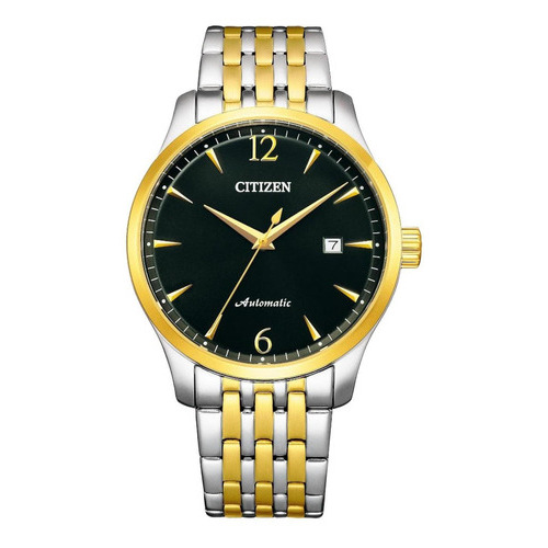 Reloj Citizen Nj011484e Automatic Hombre Color de la malla Plateado Color del bisel Dorado Color del fondo Negro