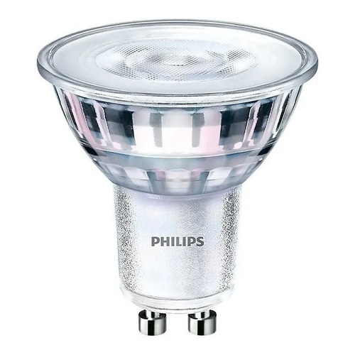 Foco Led Gu10 6w 3000k 120v Philips Dimeable 400lumen(10pza) Color De La Luz Blanco Cálido