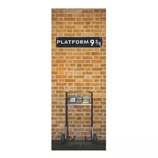 Adesivo Decorativo De Porta Harry Potter Estação 9 3/4 (h4)