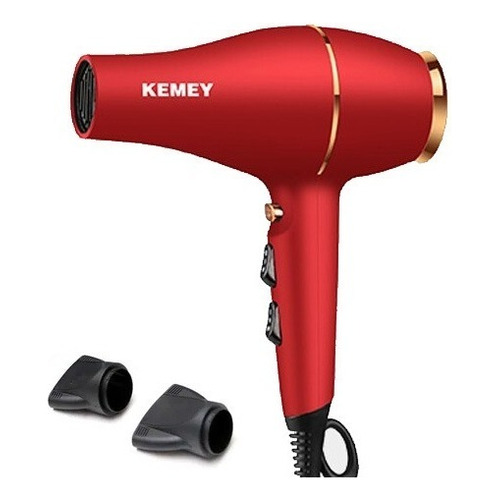 Secador De Pelo Kemei 2 Velocidades 2 Intensidades Mli Color Rojo