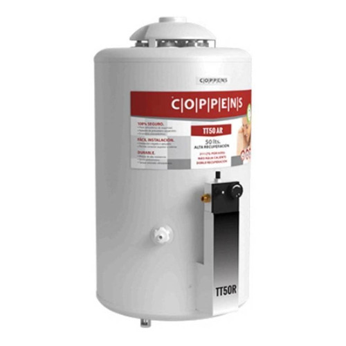 Termotanque a gas natural Coppens Alta Recuperación 061-TT-50AR blanco 50L