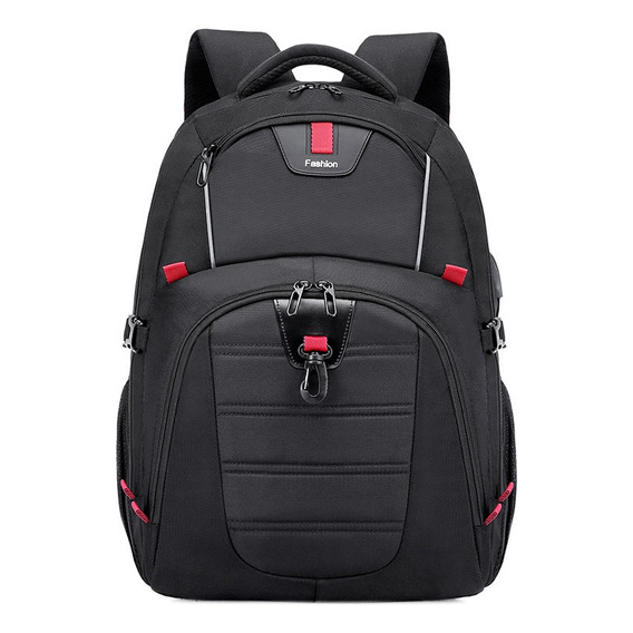 Mochila Impermeable Para Laptop De 17 In Con Usb Negro