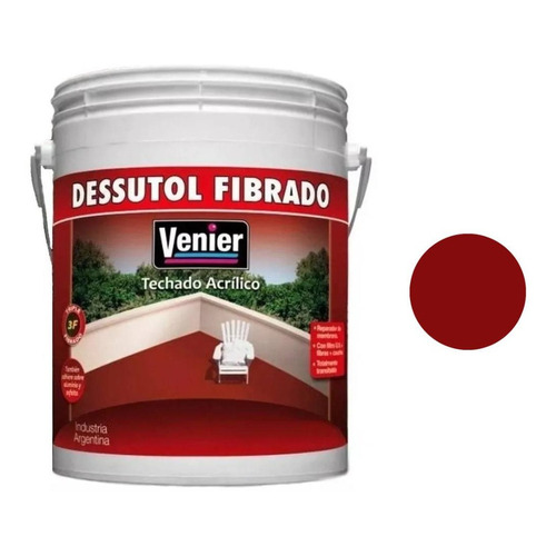 Dessutol Triple Fibrado Techos Acrilico Impermeabili X 10kg Color Rojo