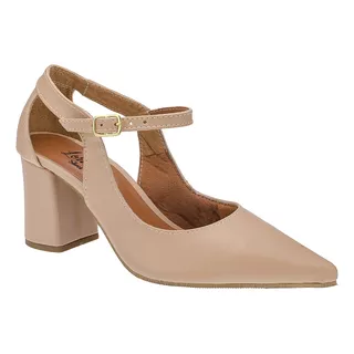 Sapato Feminino Scarpin Casual Bico Fino Salto Médio 3040