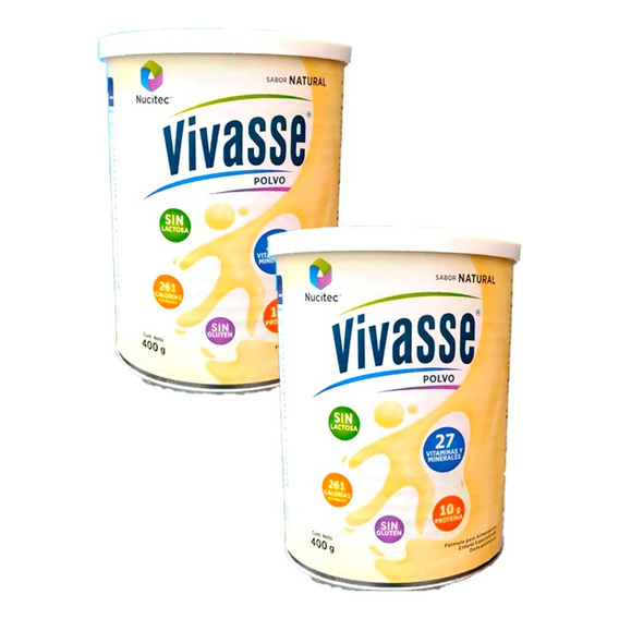 Dieta Polimerica Vivasse Pack 2 Latas De 400g Sabor Natural