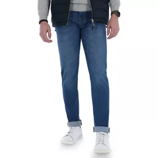 Jeans Pantalon De Mezclilla Stretch Slim Fit Para Hombre