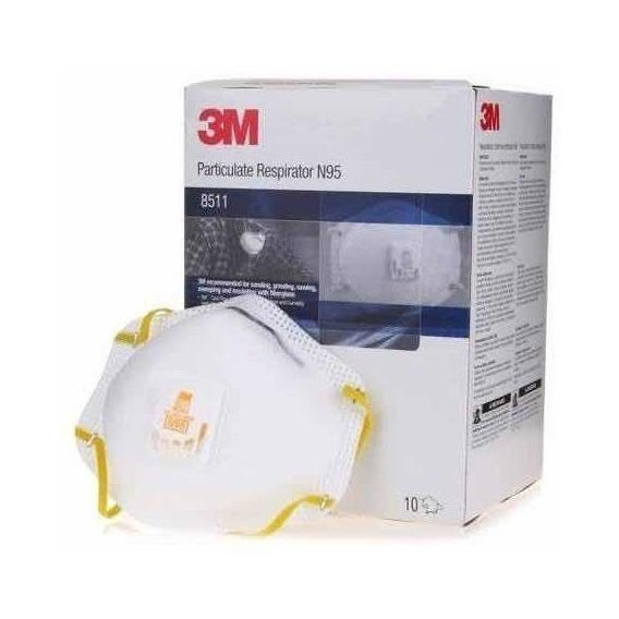 Respirador 3m N95 8511 Caja 10 Pz Mascarilla Cubre Boca