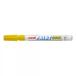 Caneta Marcador Permanente Uni Paint Marker Cor Amarelo