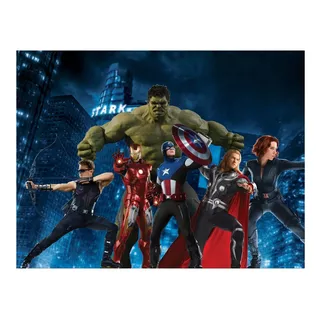 Adesivo Papel De Parede Infantil Vingadores Thor Hulk - 4m²