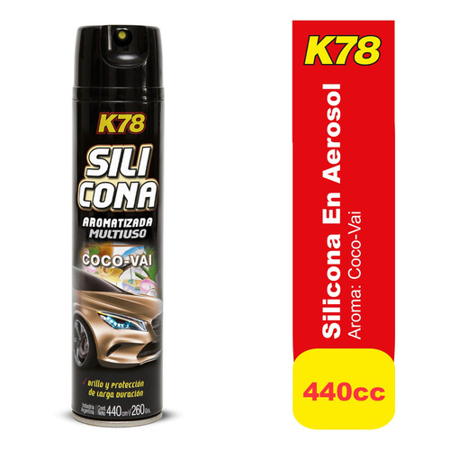 Silicona En Aerosol Perfumada Multiuso K78 Cod207 Fragancia Coco