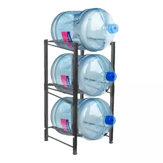 Estante Organizador Rack 3 Botellones Agua 20lts Negro