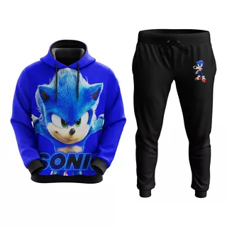 Conjunto De Moletom Sublimado Game Super Sonic Top Oferta 