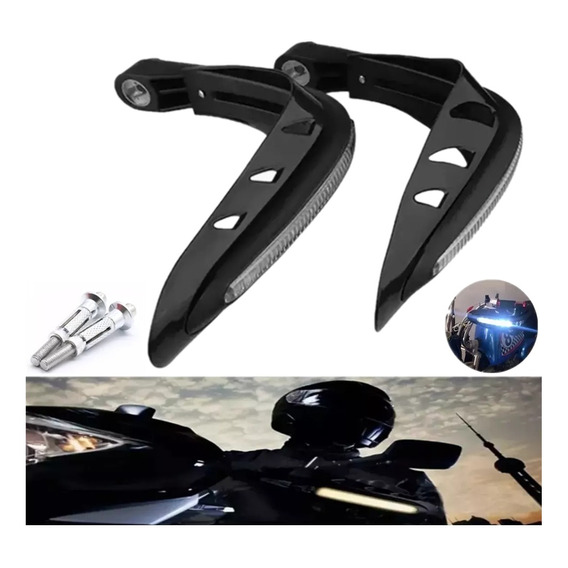 Cubre Puños Moto Hand Guards Universales Luz Led