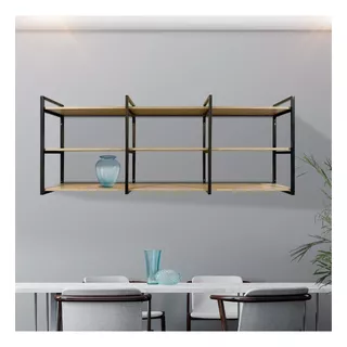 Prateleira Suspensa Estilo Industrial Moderna Para Quarto 