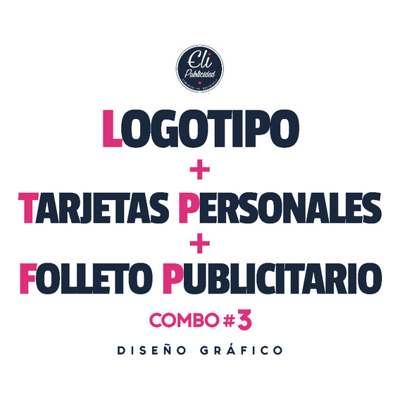 Combo 3 - Logotipo + Folletos + Tarjetas Personales | Diseño