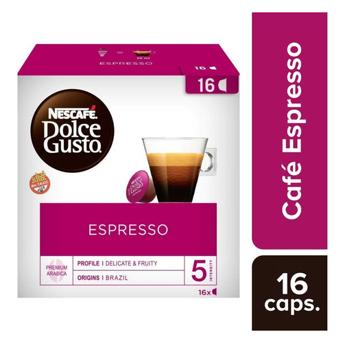 Cápsulas Nescafé Dolce Gusto Espresso por 16 Unidades