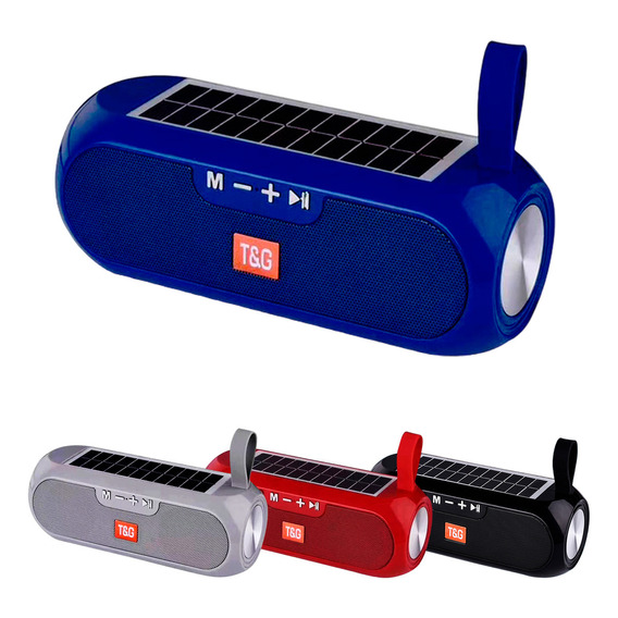 Parlante Recargable Energia Panel Solar Bluetooth Sd Aux Usb