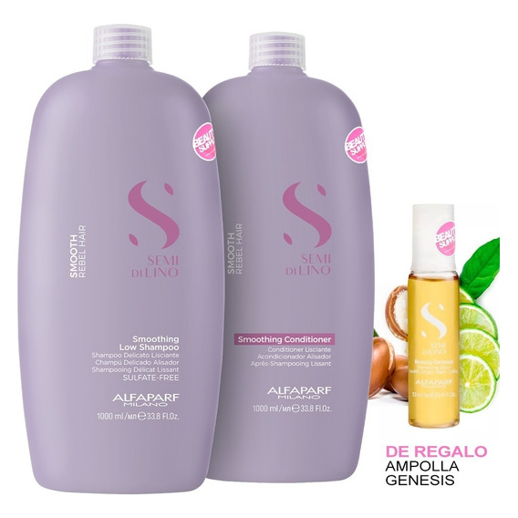 Shampoo Y Acondicionador Alfaparf Smooth Semi Di Lino Litro