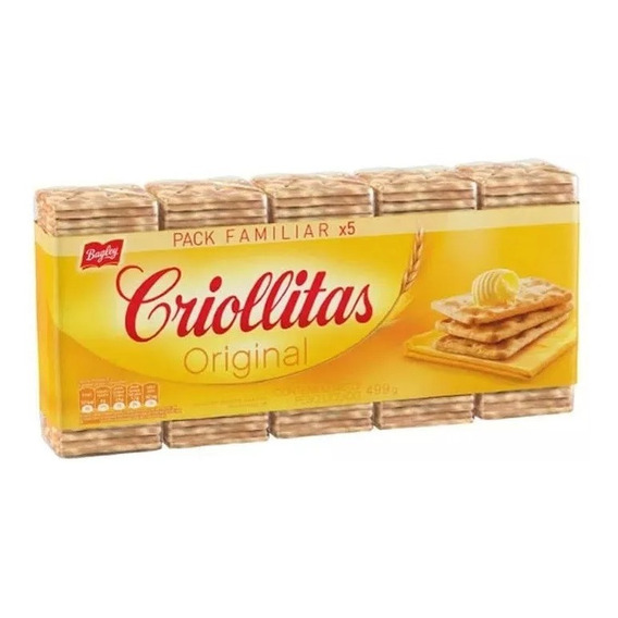 Galletitas Bagley Criollitas Original 499gr