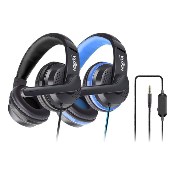 Auriculares Gamer Nisuta Con Microfono Aug90s Ps4 Xbox Negro