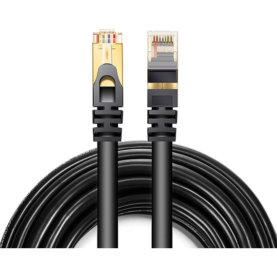 Saisn Cable Ethernet Cat 7 Enchufe Chapado En Oro Profesiona