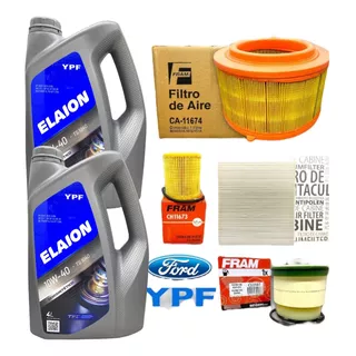 Kit Service 4 Filtros + 8l Aceite Elaion F30 Ranger 2.2 3.2