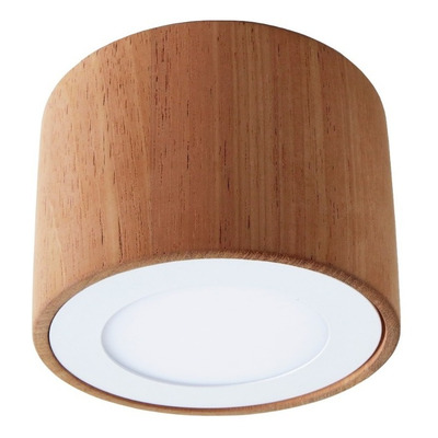 Plafon Led 6w Moyo Madera Cedro Torneado Deco Moderno Obj